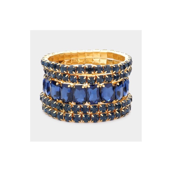 Jewelry - Elegant Blue and Gold Women's Bracelet